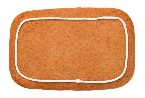Gingerbread Cookie In Shape Of Rectangle Stock Photos
