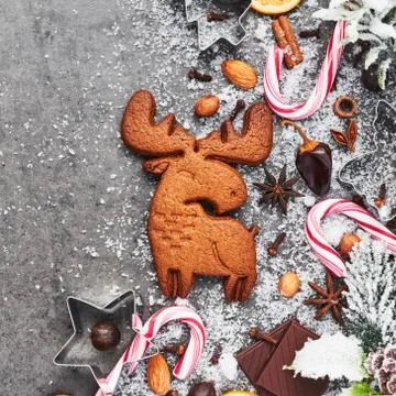 Gingerbread cookie with spices. Foto stock