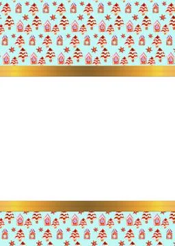 Gingerbread cookie village layout Stock Illustration