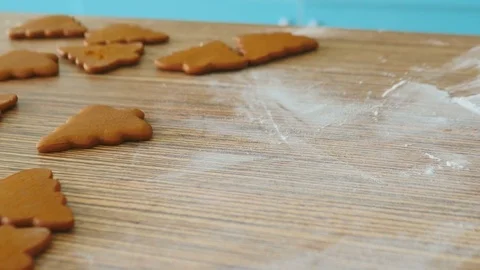 Gingerbread cookies on the able Stock Footage 75587549