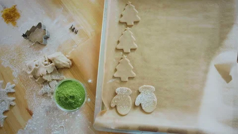 Gingerbread cookies baking Stock Footage 141675693