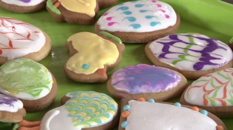 Gingerbread cookies for Easter Видео 37256639