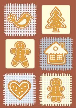 Gingerbread cookies Stock Illustration