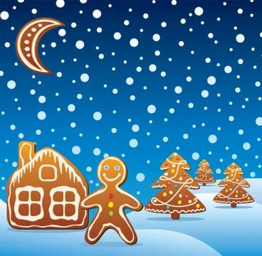 Gingerbread cookies Stock Illustration