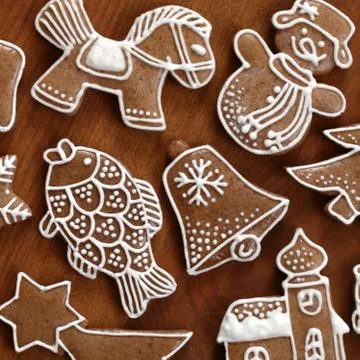 Gingerbread cookies Stock Photos