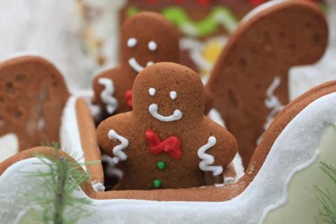 Gingerbread cookies 스톡 사진