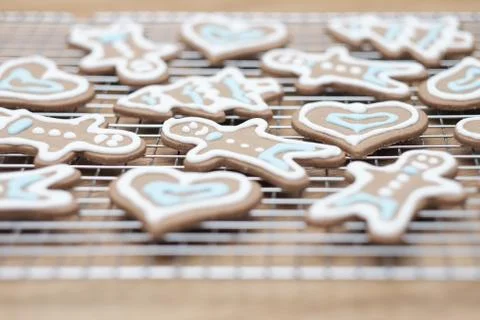 Gingerbread cookies - selective focus Stock-Fotos