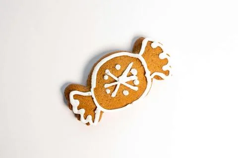 Gingerbread cookies in the shape of a candy Foto stock