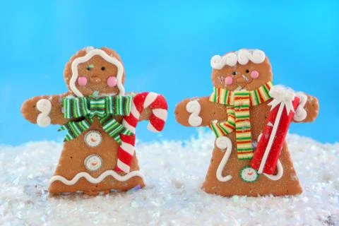 Gingerbread couple Stock Photos