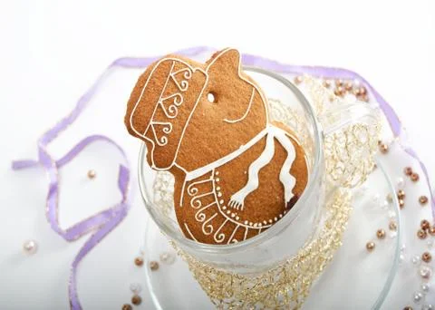 Gingerbread in cup Stockfoto's