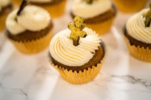 Gingerbread cupcakes Foto stock