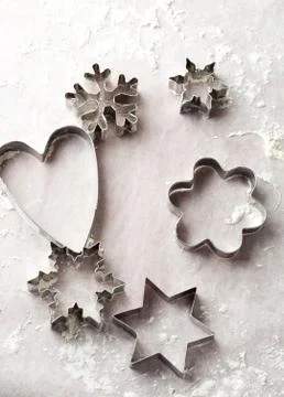 Gingerbread cutters Stock Photos