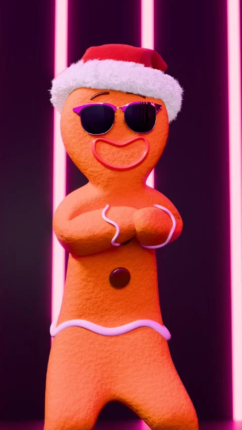 Gingerbread on dance floor	 Video stock 293506704