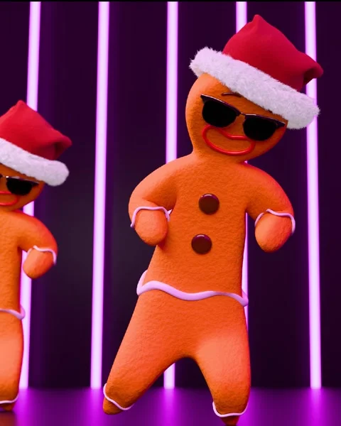 Gingerbread on dance floor Stock-Footage 293510666