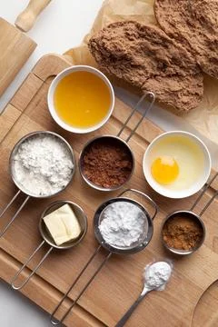Gingerbread Dough Ingredients Stock Photos