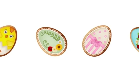Gingerbread easter eggs1 Stock Footage 305604955