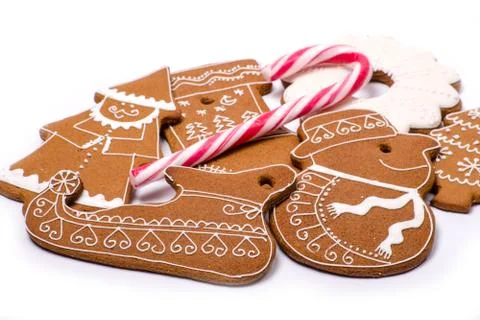 Gingerbread figures Stock Photos