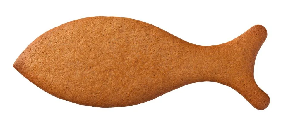 Gingerbread Fish Cookie Stock Photos