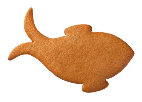 Gingerbread Fish Cookie Stock Photos