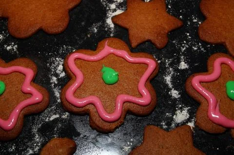 Gingerbread flowers 스톡 사진