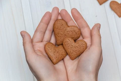 Gingerbread in hand Fotos Stock