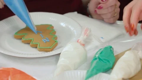 Gingerbread. handmade on the table. indor Stock Footage 73969811