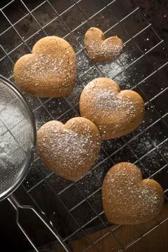 Gingerbread heart biscuits Фото