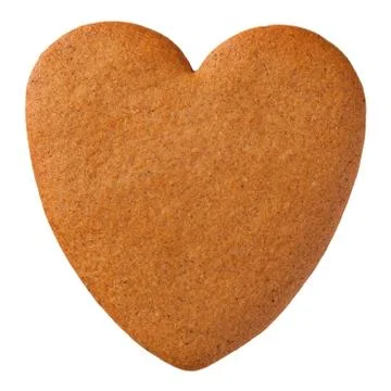 Gingerbread Heart Cookie Stock Photos