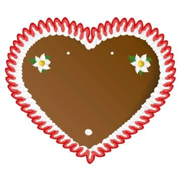 Gingerbread heart Stock Illustration