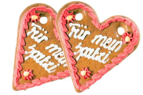 Gingerbread heart Stock Photos