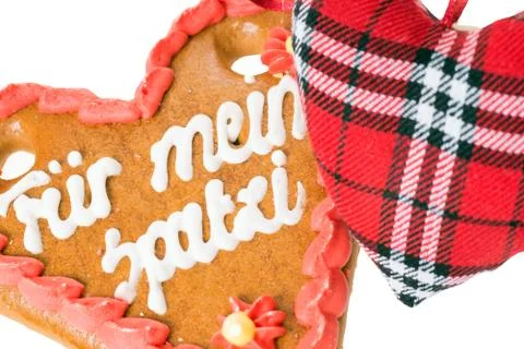 Gingerbread heart Stock Photos