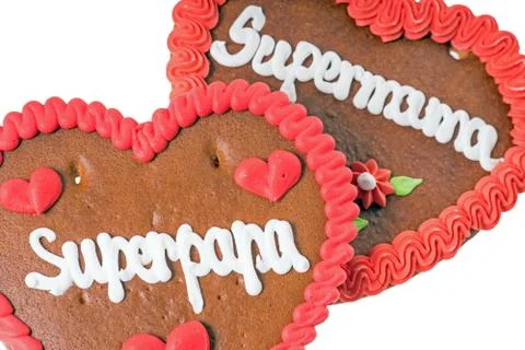 Gingerbread heart Stock Photos