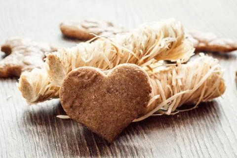 Gingerbread heart Foto stock