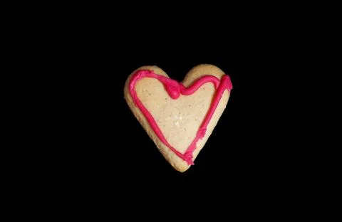 Gingerbread heart-shaped Stock Photos