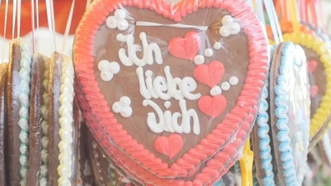Gingerbread Hearts Stock Footage 88288364