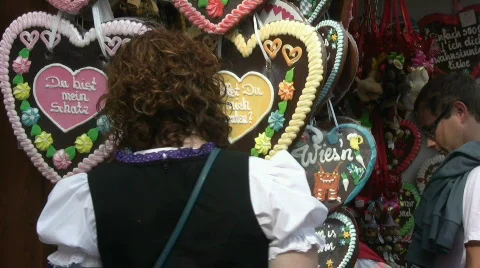 Gingerbread Hearts Munich 스톡 동영상 623074