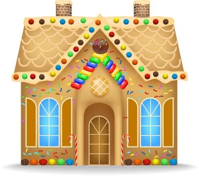Gingerbread house background Stock Illustration