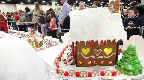 Gingerbread house elevation shot Stock Footage 45733946
