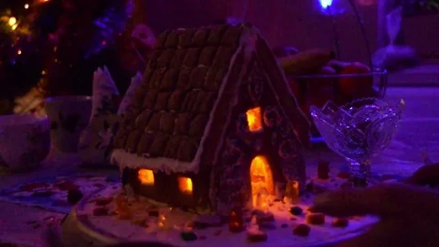 Gingerbread house Video stock 74515708