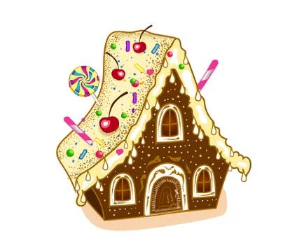 Gingerbread house Stock Illustration