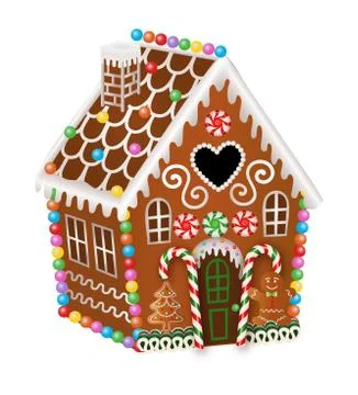 Gingerbread house Stock Illustration