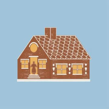 Gingerbread house. Illustrazione stock