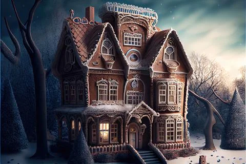 Gingerbread House Stock Illustration
