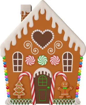 Gingerbread house Stock Illustration