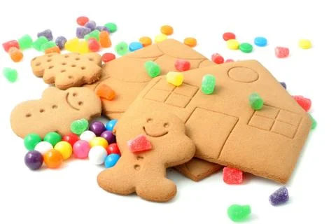 Gingerbread house kit Stock Photos