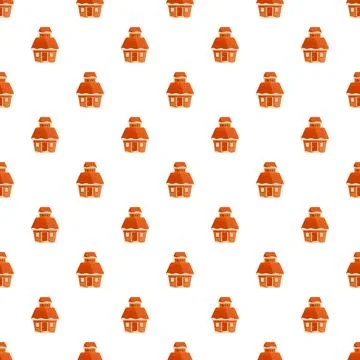 Gingerbread house pattern creating a festive christmas village Stock Illustration