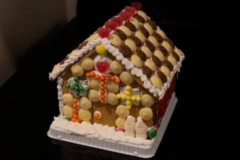 Gingerbread house right side view Stock Photos