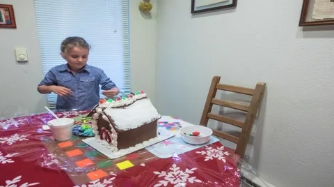 Gingerbread House Workshop Video stock 44754162