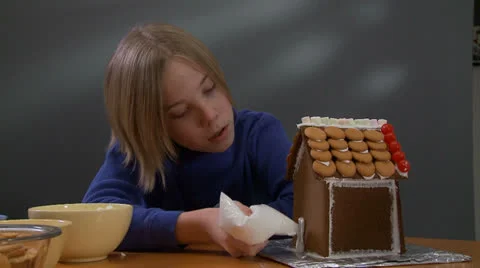 Gingerbread Houses 07 Stock Footage 27077301