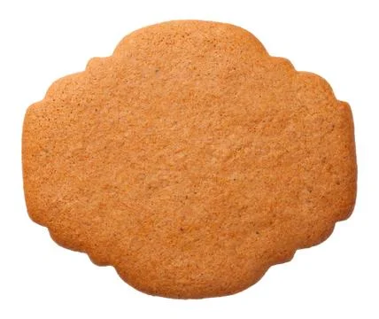 Gingerbread Label Cookie Isolated on White Background Stock Photos